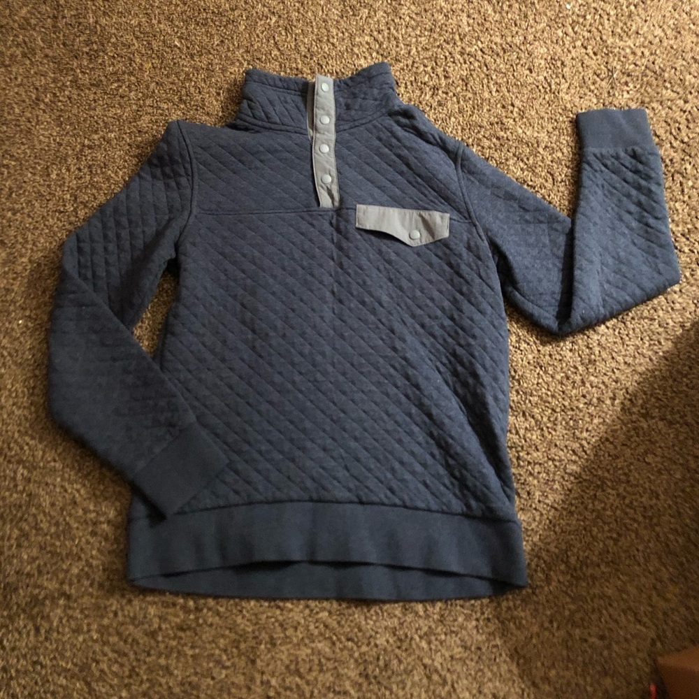 Blue Patagonia Cotton Quilt Snap Jacket